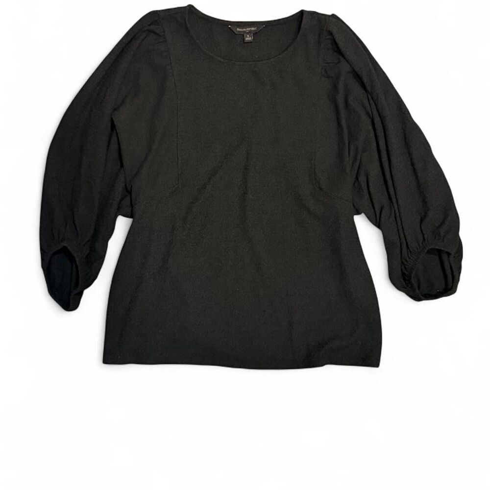 Banana Republic Black Puff Sleeve Top Size Small